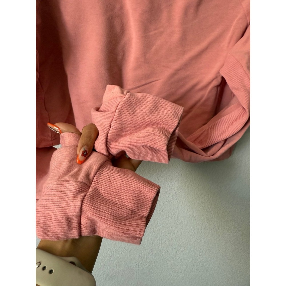 Gymshark Salmon Pink Cropped Sweatshirt Small Athleisure Workout Pullover - Picture 6 of 7